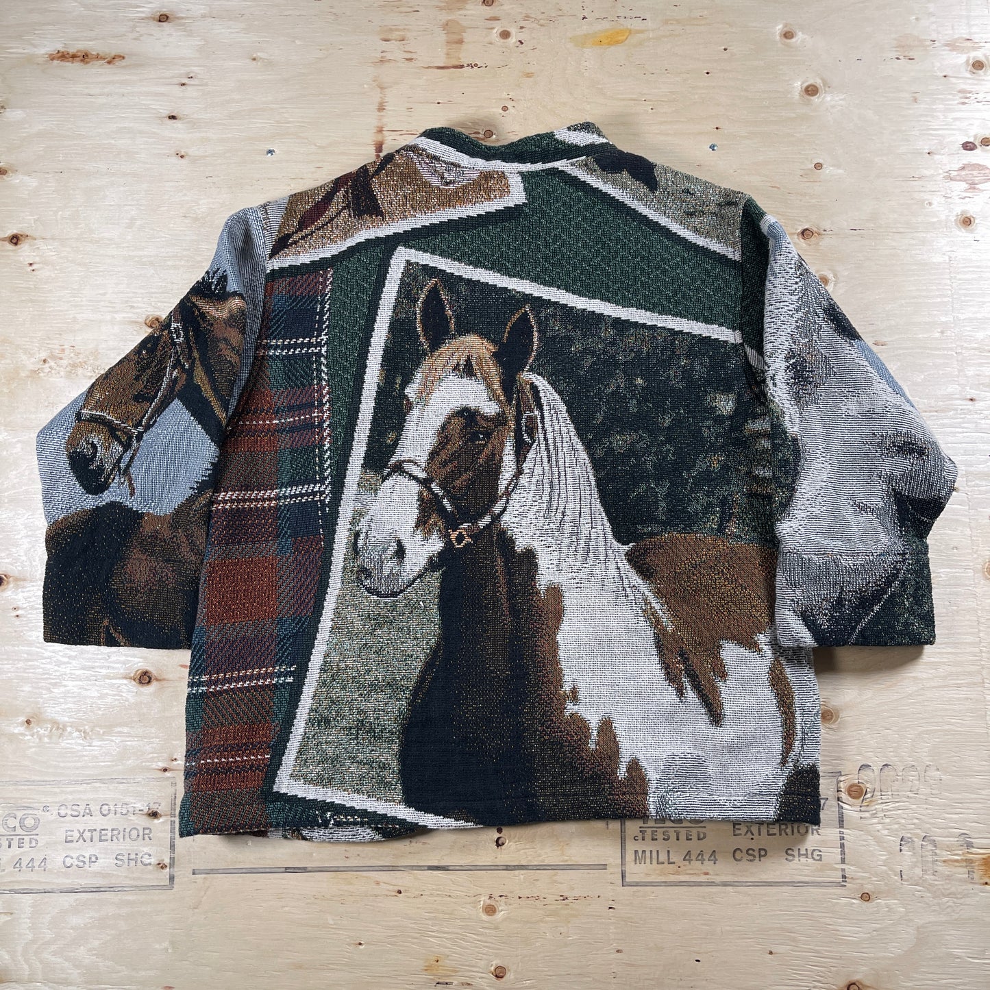 Horse Pattern Button Up Shirt - One Size