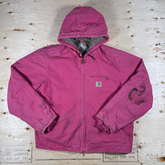 Pink Carhartt Hooded Jacket - X-Large