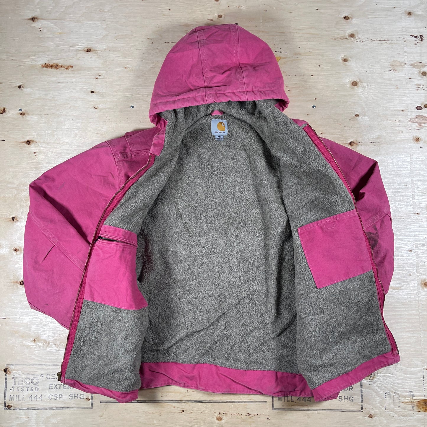 Pink Carhartt Hooded Jacket - X-Large