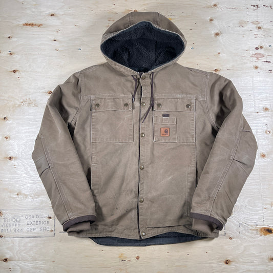 Brown Carhartt Hooded Jacket - Small