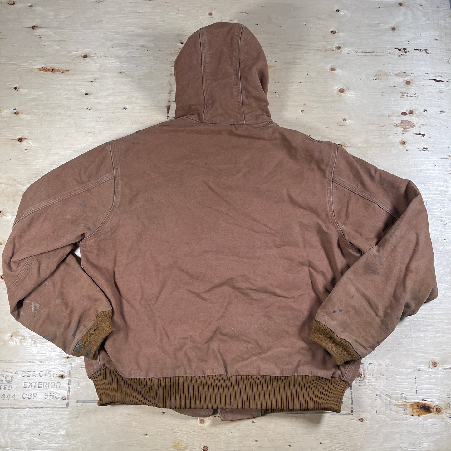 Brown Carhartt Hood Active Jacket - Large